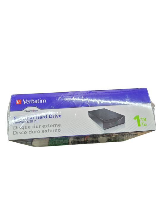 Verbatim 1TB External Hard Drive FireWire 400 USB 2.0  Q