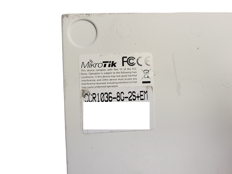 MikroTik CCR-1036-8G-2S+ 8-Port Router X2 10G Sfp Ports X8 1G Ehernet READ $