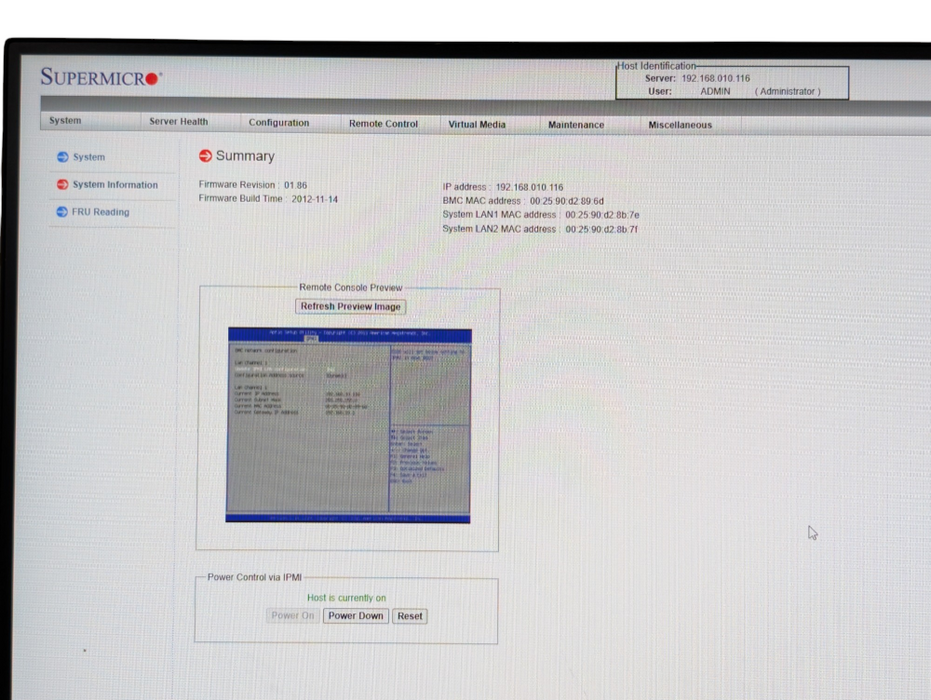 Supermicro CSE-510 X9SCL-F Intel Core i3-2120 4GB RAM IPMI server  -