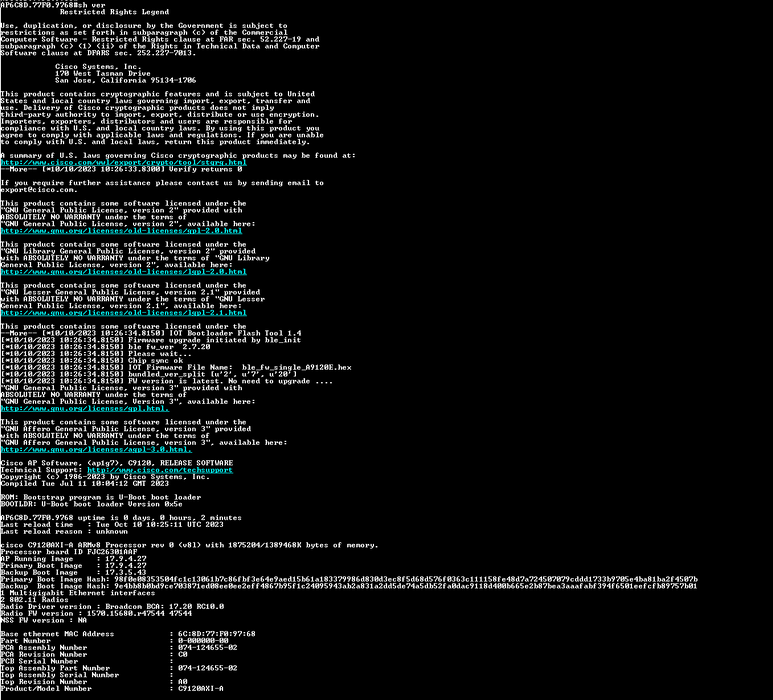 Cisco Catalyst C9120AXI-A Wi-Fi 6 Wireless Access Point