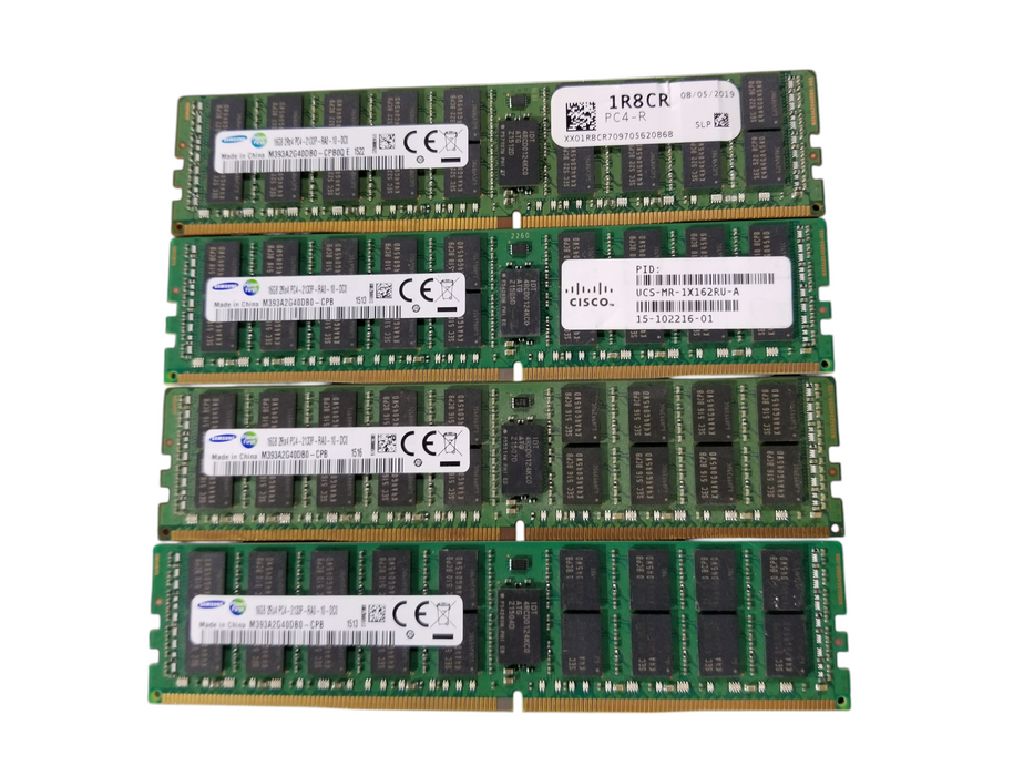 Samsung 64GB Bundle (4x16GB) 2Rx4 PC4-2133P-RA0-10-DC0 DDR4 Server RAM Q