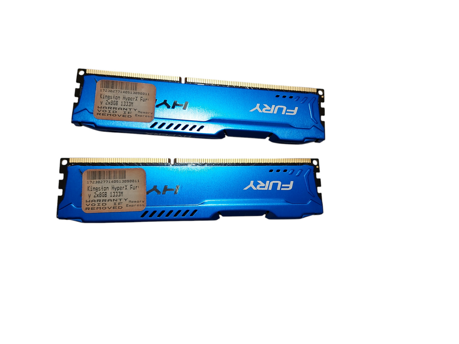 Fury Hyper X RAM  Kit of 2 8Gb ( 16GB)  DDR3 PC3  =