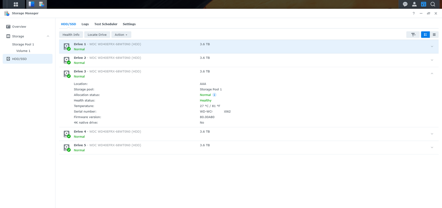 Synology DS1513+ DiskStation 5-Bay NAS Server w/ 5x 4TB HDD $