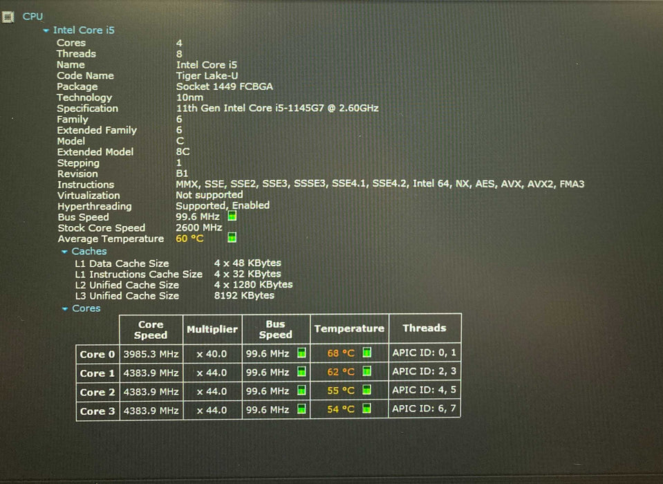 Dell Latitude 5420 Core i5-1145G7@2.60GHz vPRO 16GB RAM 256GB SSD  Lap200