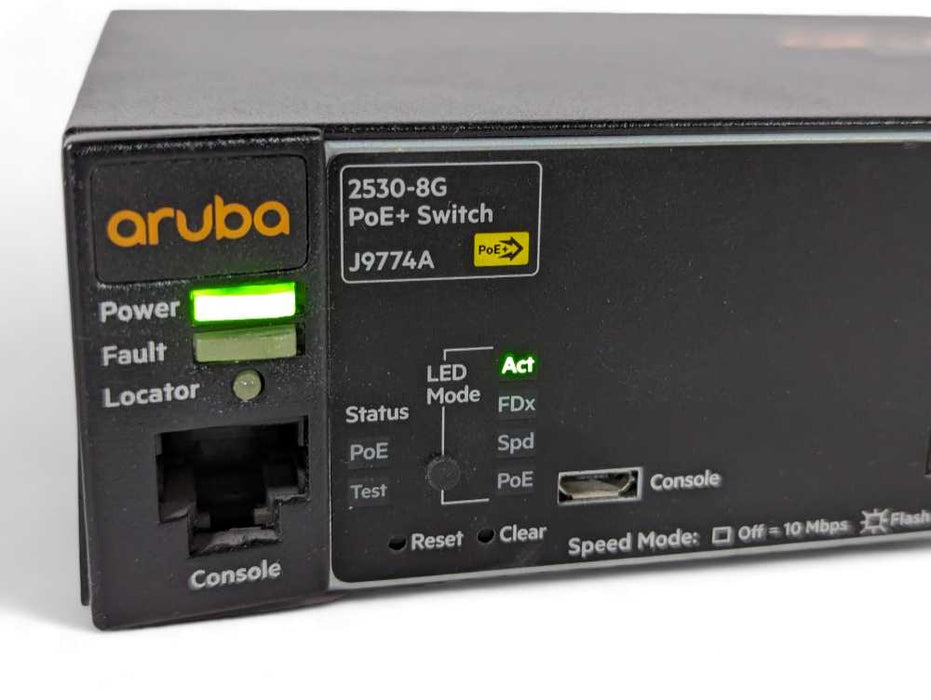 Aruba 2530-8G PoE+ Switch 8 Port PoE+ Network Switch J9774A -