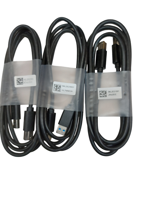 LOT 3x Dell USB 3.0 Type A Male to Type B Male Data Cable P/N 5KL2E23501