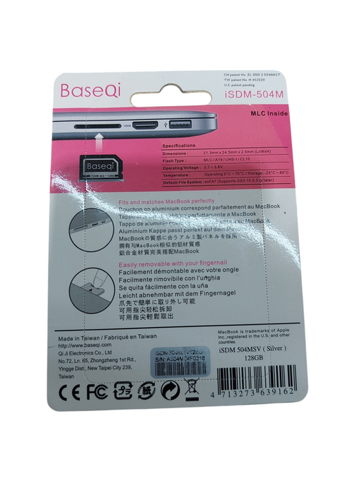BaseQi for MacBook Pro Aluminum MicroSD Card Adapter