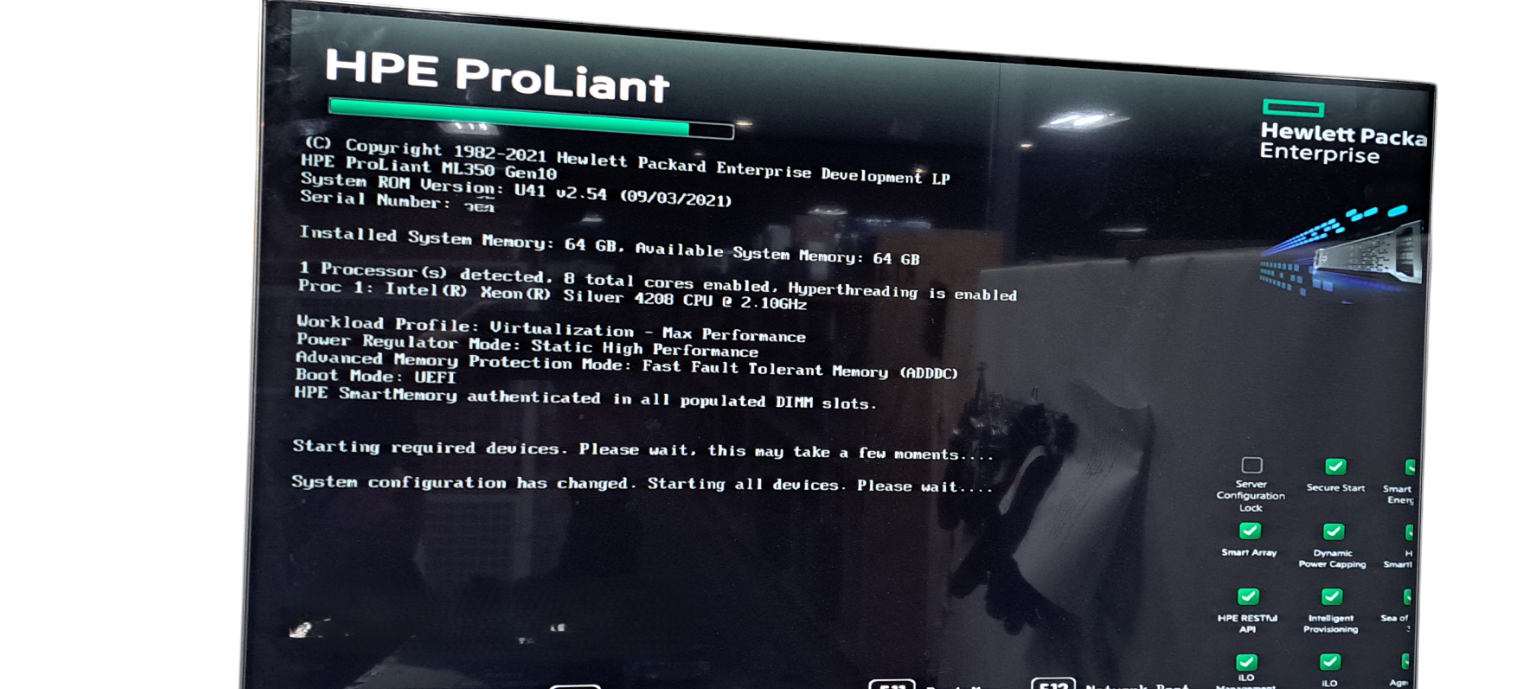 HPE ProLiant ML350 Gen10 Xeon Silver 4208 CPU|P408i|64GB DDR4|2x800W|No HDD