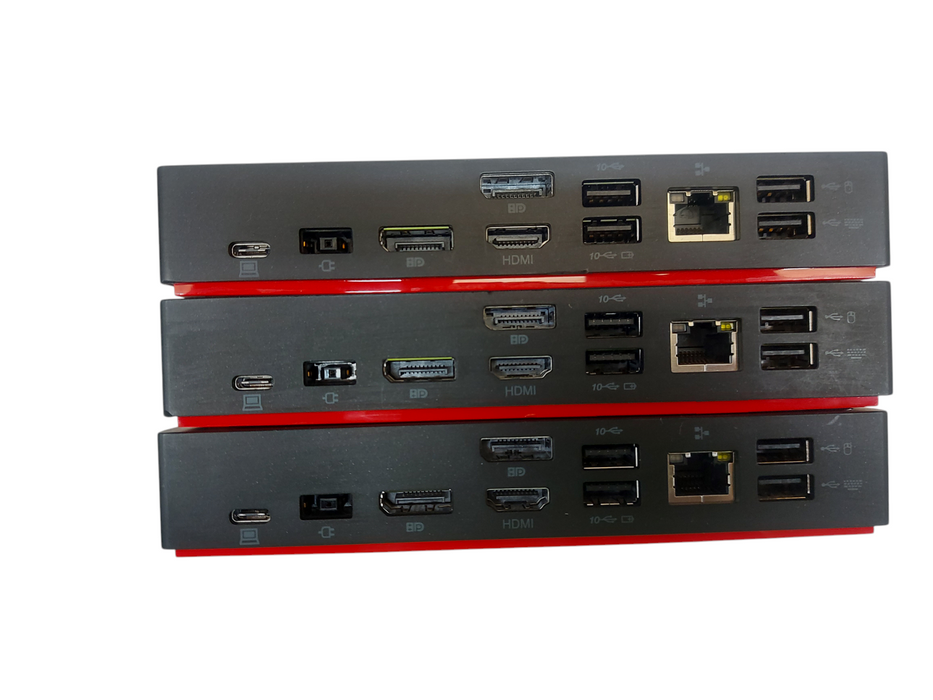 Lot 3x - Lenovo ThinkPad USB-C Dock Gen2 40AS + Power Cable Q