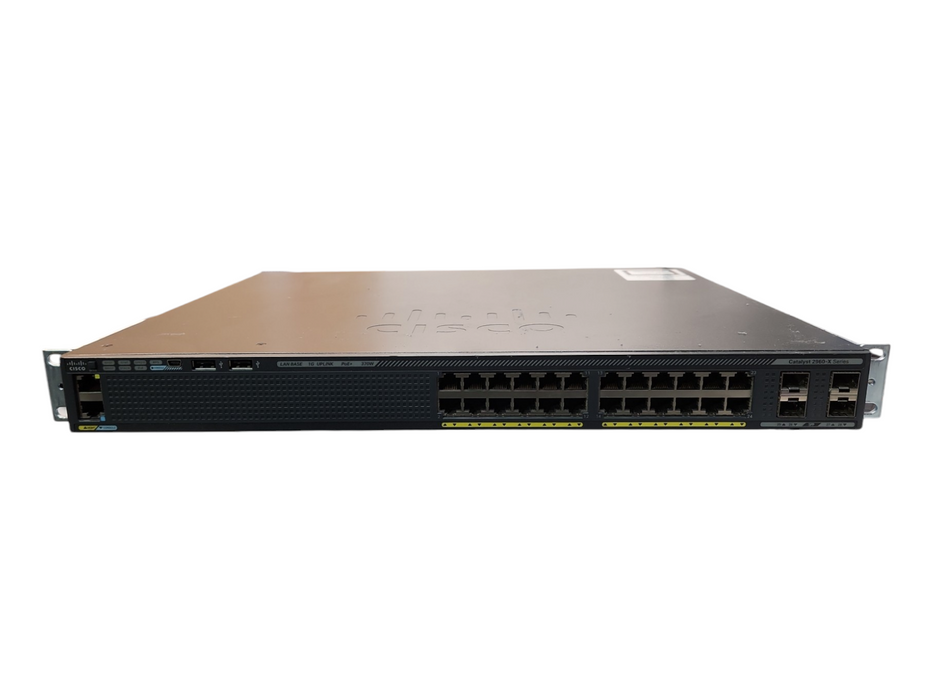 Cisco WS-C2960X-24PS-L v01, 24-Port Gigabit PoE Switch, 4xSFP