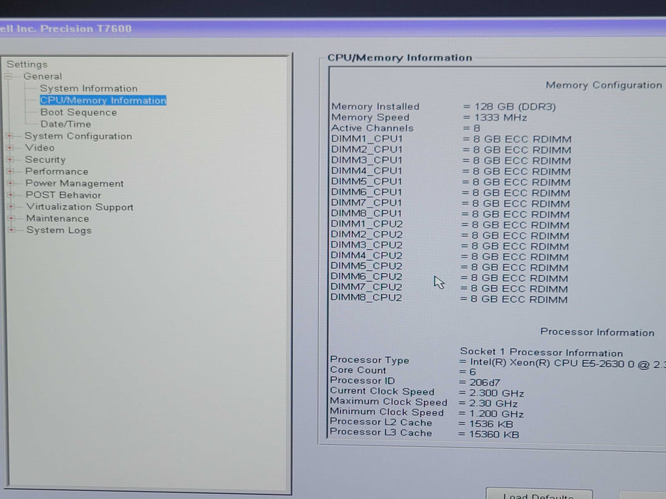 Dell Precision T7600 2x Xeon E5-2630 2.30GHz 128GB Quadro 5000 2x 2TB 1300W _