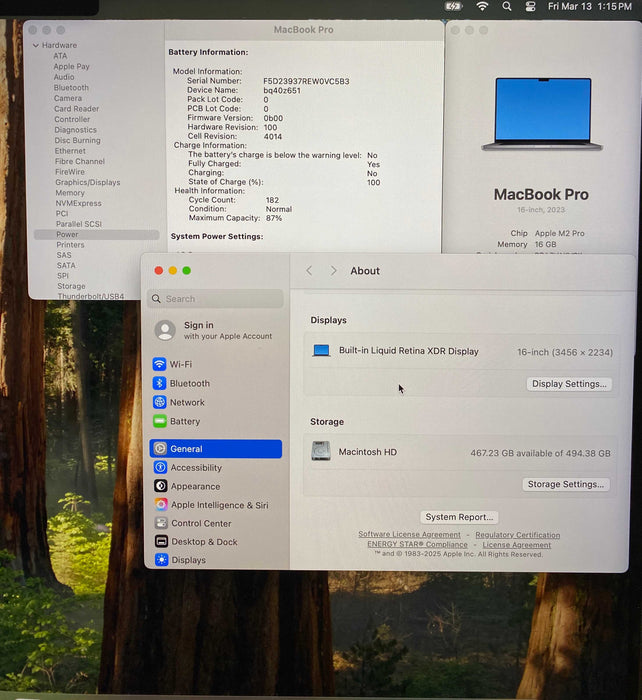 Apple MacBook Pro 16" 2023 M2 Pro 16GB RAM 512GB SSD No Power Adapter READ