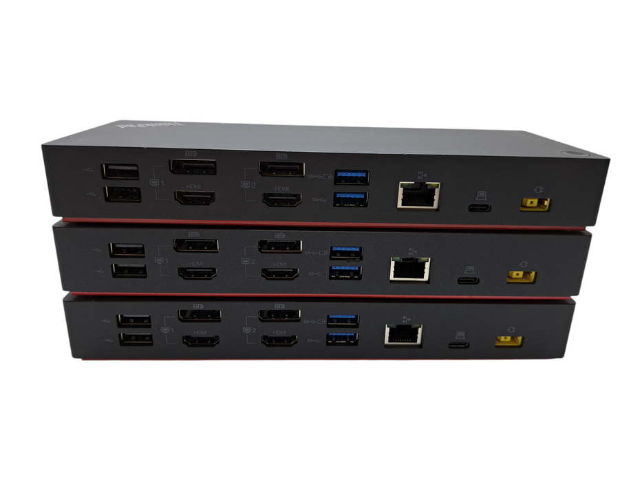 Lot of 3x Lenovo ThinkPad Hybrid USB-C Docking Station 40AF DUD9011D1 )