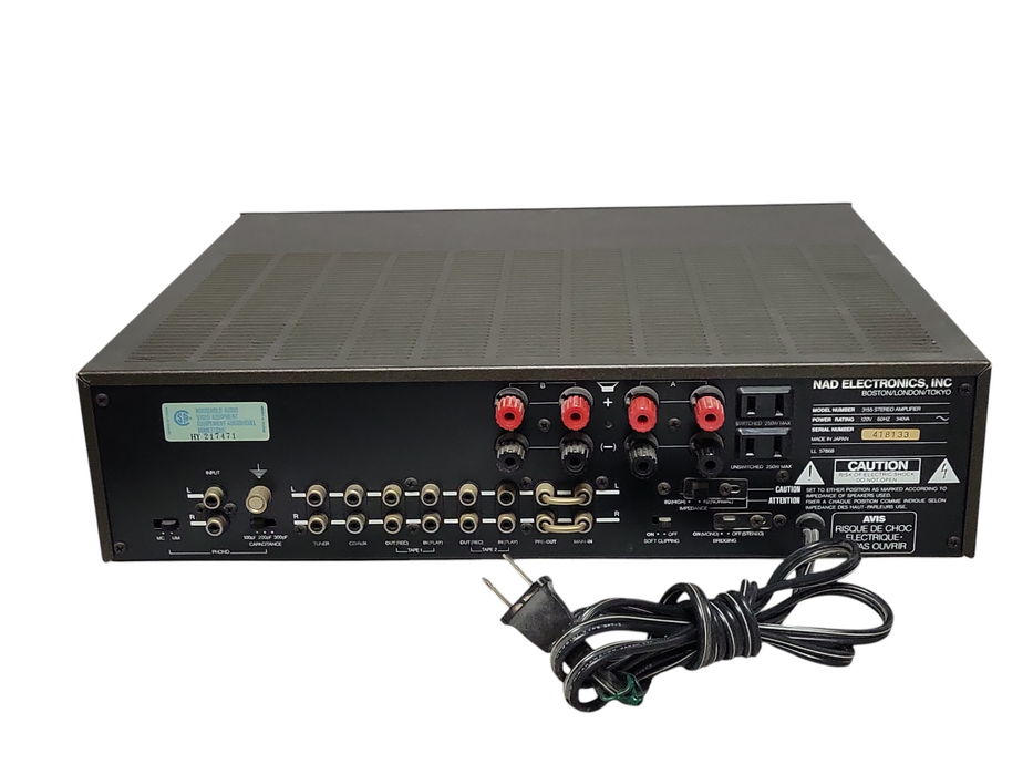 NAD 3155 Integrated Amplifier 55 WPC Made in Japan, READ _
