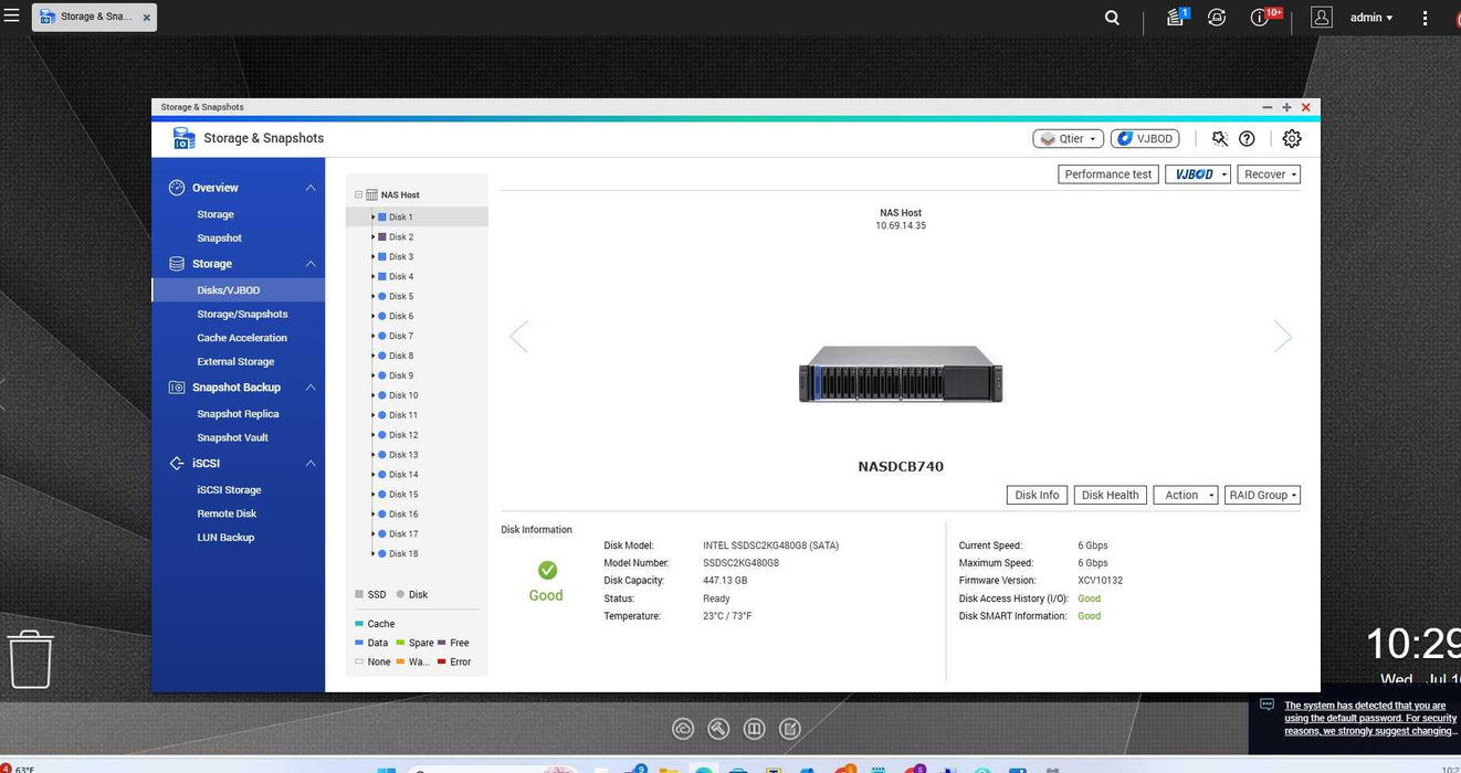 QNAP SS-EC1879U-SAS-RP 18-bay 2.5 SAS/SATA NAS 4x 480GB SSD 14x 1.8TB HDD _