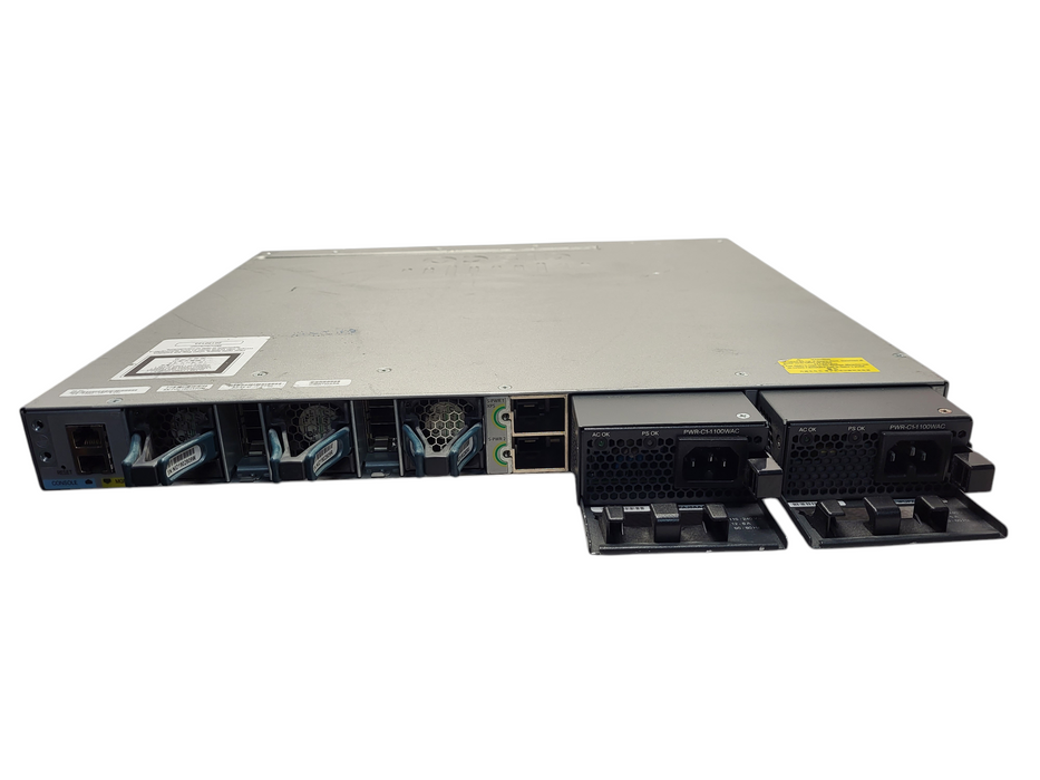 Cisco WS-C3850-48F-S GbE PoE+ Switch w/ 2x 1100W PSU, C3850-NM-4-10G Q$