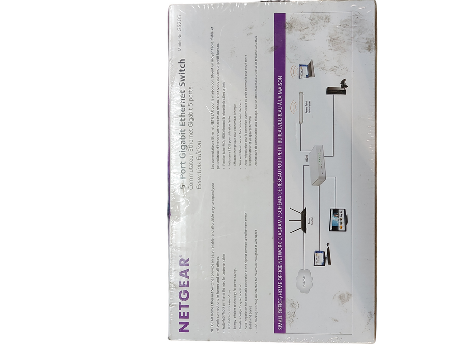 NETGEAR 5-Port Gigabit Ethernet Switch GS205 For Home Networks