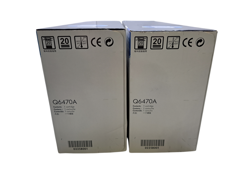 Lot of 2x Genuine HP Q6470A 501A Black Toner Cartridge (NEW) )