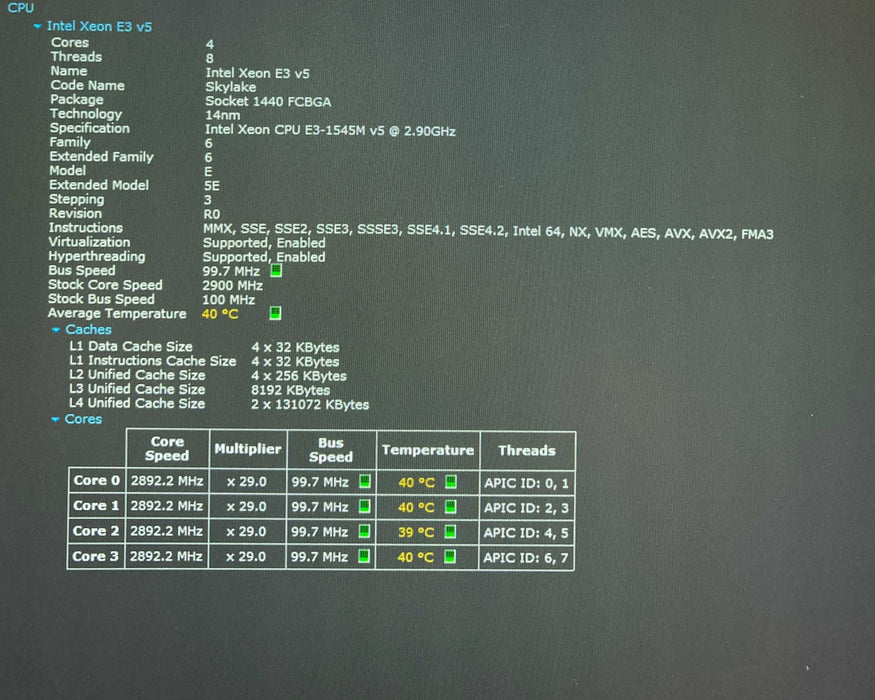Dell Precision 7520 XEON E1545Mv5 QUADRO M2200 4GB GPU 16GB RAM 256SSD READ  Lap200