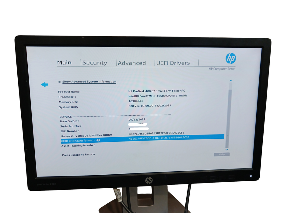 HP ProDesk 400 G7 SFF Desktop Intel i5-10500 @3.10Ghz 16GB DDR4 RAM No HDD Q