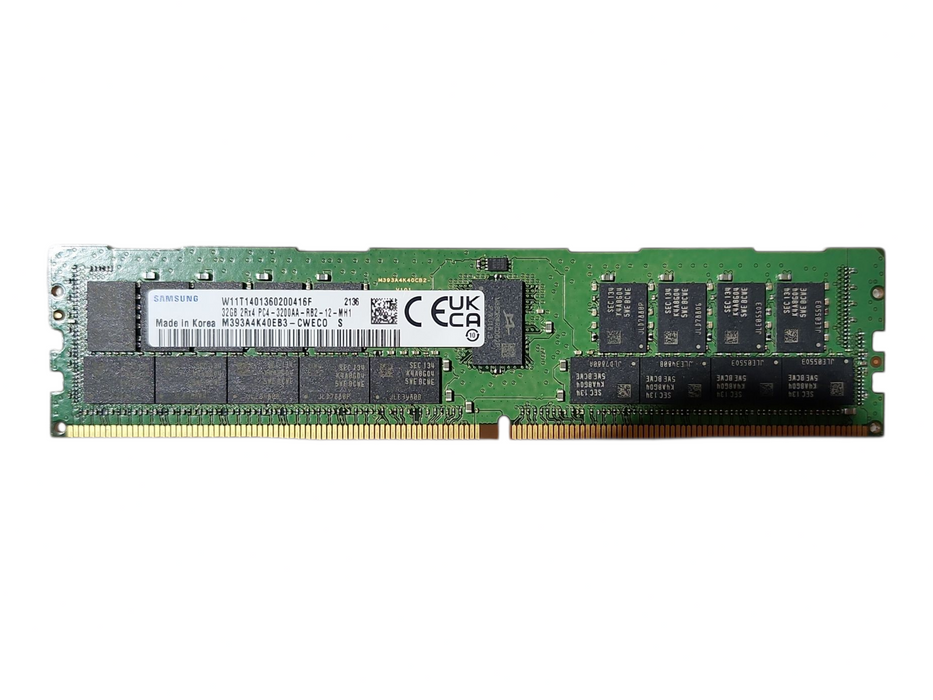 Samsung 32GB 2Rx4 PC4-3200AA-RB2, DDR4, Server Memory, M393A4K40EB3 Q