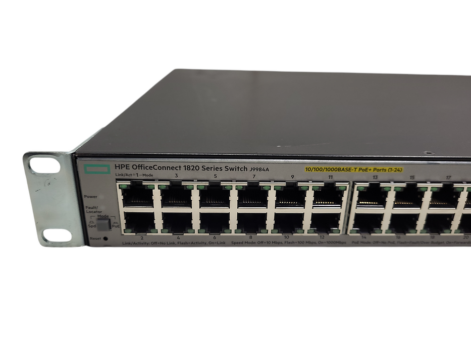 HPE OfficeConnect 48-port PoE+ Gigabit Network Switch J9984A READ $