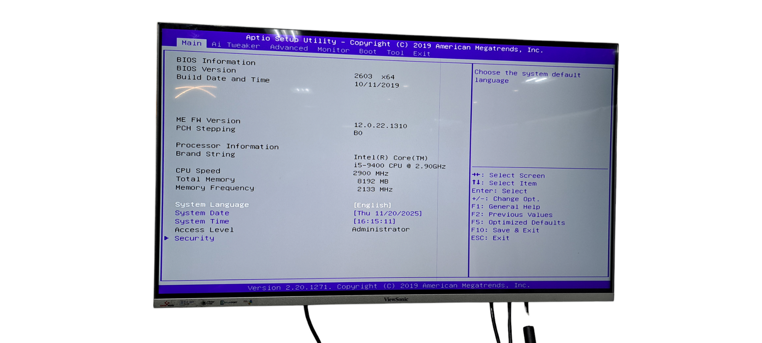 Custom PC i5-9400|8GB RAM DDR4|256GB NVMe