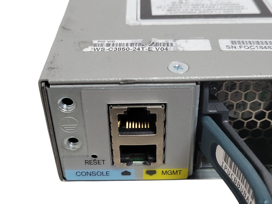 Cisco Switch WS-C3850-24T-E V04 with 1xPWR-C1-350WAC, READ _