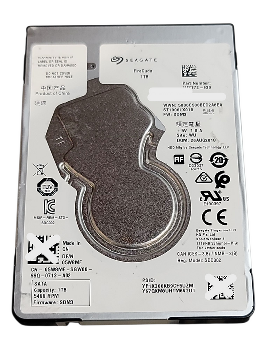 Lot 20x 1TB SATA 2.5" 7mm HDD - Assorted Brands +