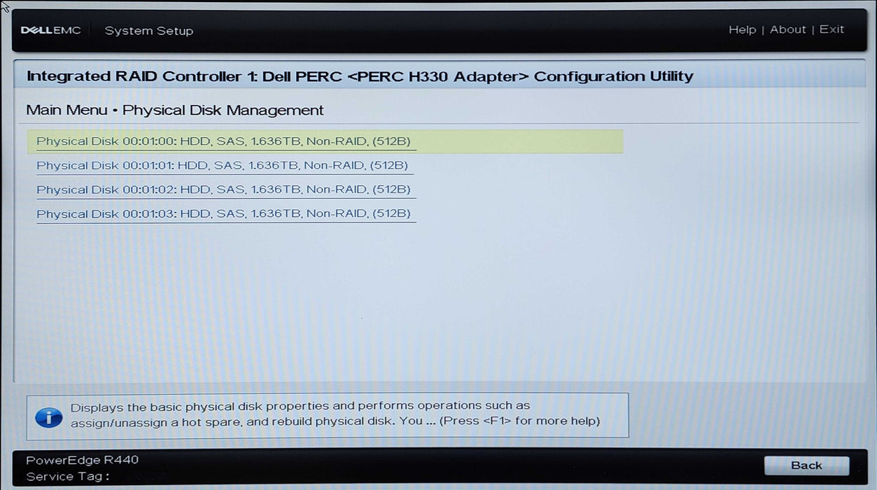 Dell PE R440 1U 8x2.5", Xeon Bronze 3104, 64GB DDR4, H330, 4x1.8TB SAS