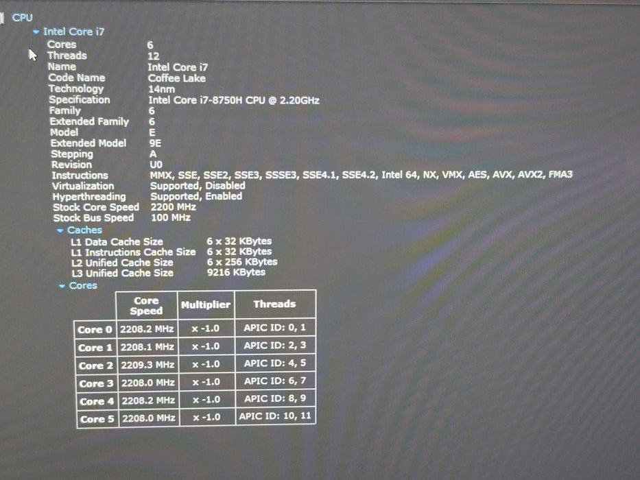 ASUS ROG STRIX SCAR II GL504G i7-8750H 16GB DDR4 GTX 1060 256GB SSD READ β Lap200
