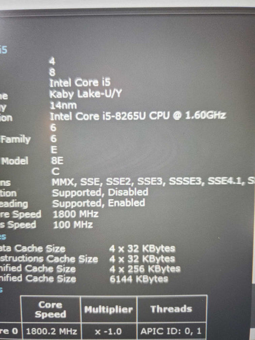 Lenovo ThinkPad E590 15.6" Intel i5-8265U 16GB DDR4 128GB SSD 1TB HDD  Lap200