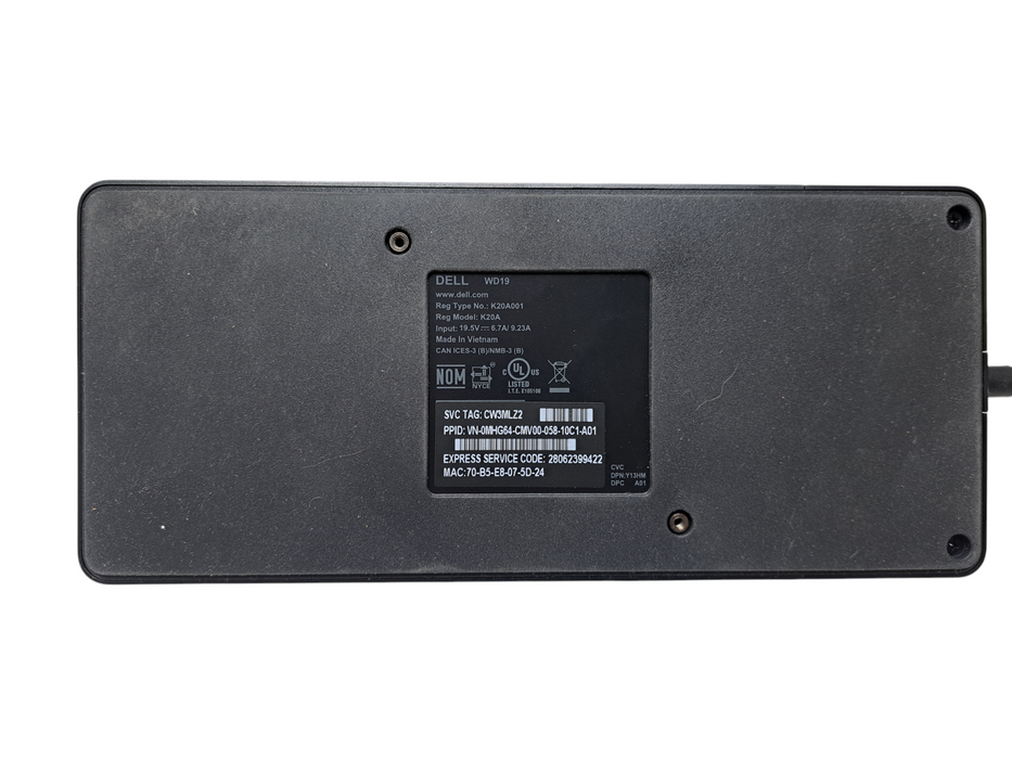 Dell WD19 Thunderbolt Docking Station w/ 180W PWR Adapter Q)