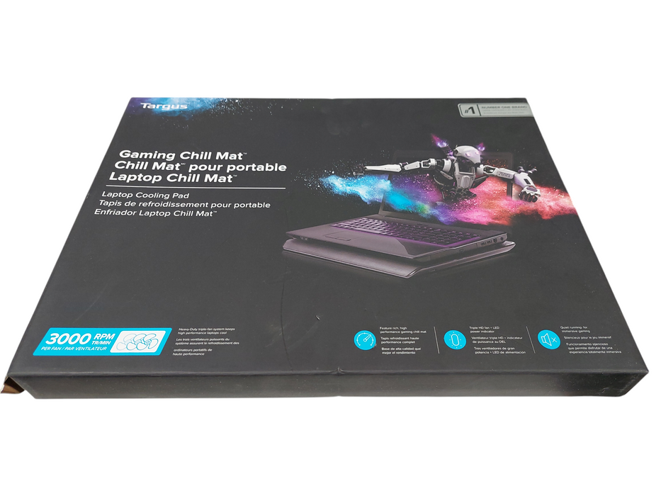 Laptop Cooling Fan Base Targus HD3 Gaming Chill Mat Model: AWES7US  =