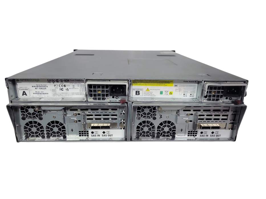 Nimble Storage CS200,400,ES1 3U Array, 2x SAS Controllers ES1 16x 3.5" Bays !