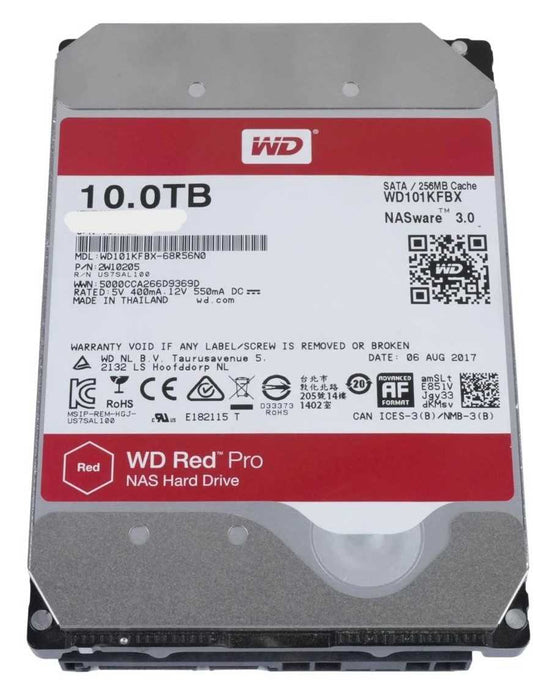 10TB SATA 3.5" 256MB WD Red Pro NAS HDD - WD101KFBX Q+