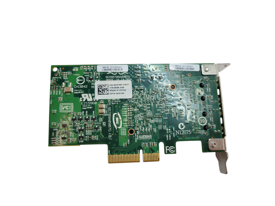 Dell H914R Broadcom BCM95709A0907G Dual Port GbE GE iSCSI TOE PCI-e Adapter %