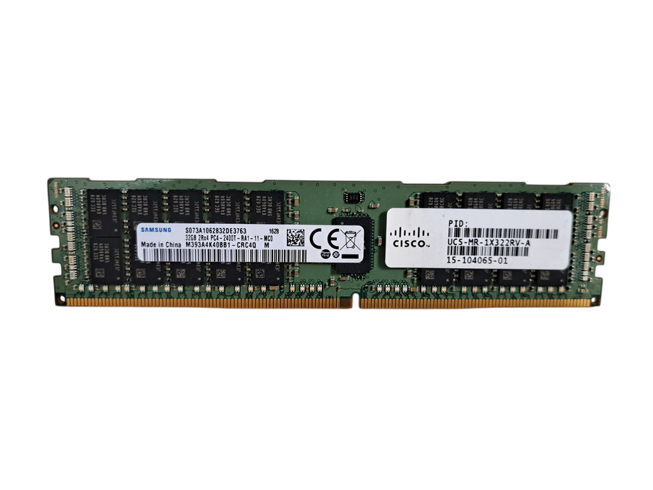 Samsung 32GB 2Rx4 PC4-2400T-RA1-11-MC0 | DDR4 Server Memory M393A4K40BB1 Q)