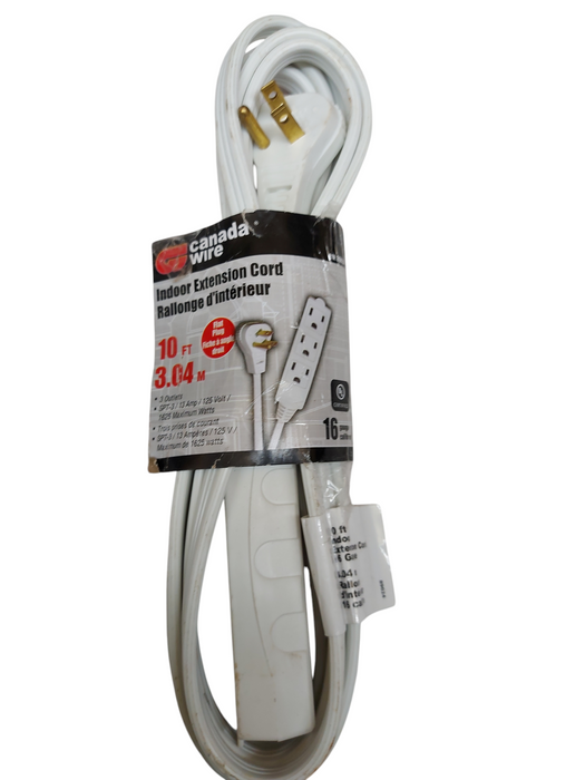 Lot 7x Indoor/Outdoor White Extension Cords – Mixed Types Read Description