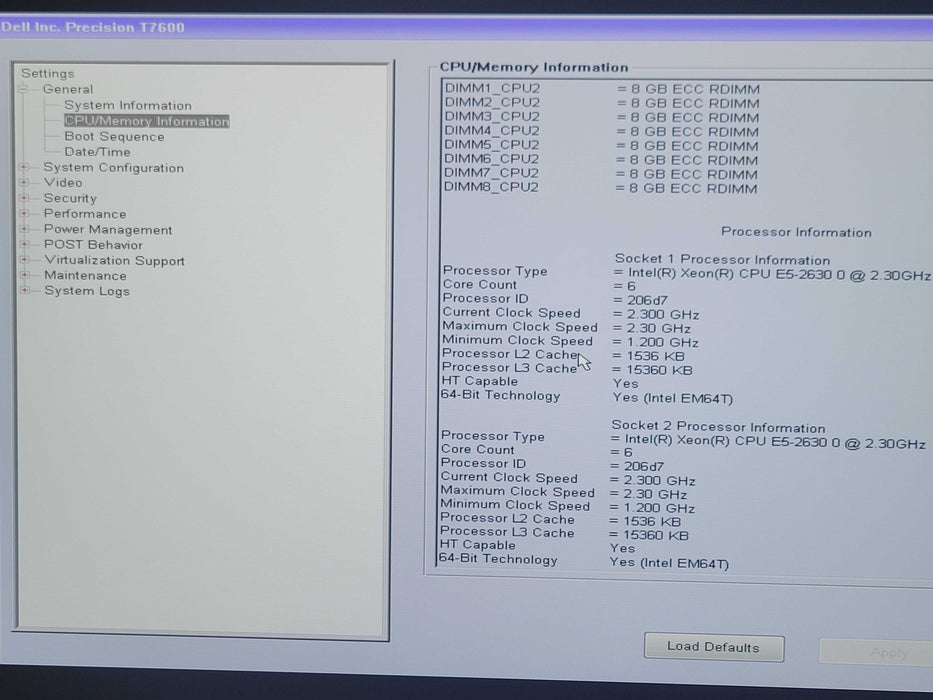 Dell Precision T7600 2x Xeon E5-2630 2.30GHz 128GB Quadro 5000 2x 2TB 1300W _