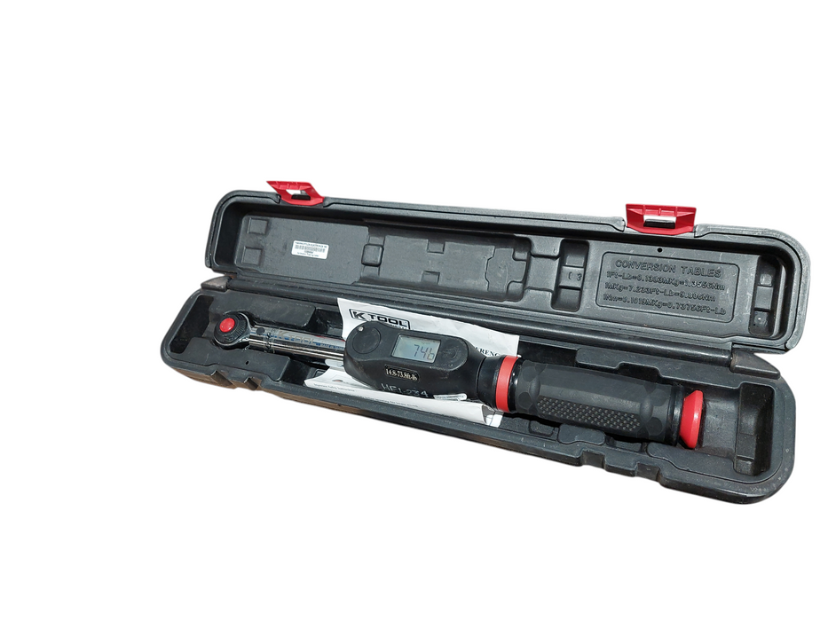 K-Tool KTI-72133  3/8 Dr. 72 Tooth Digital Torque Wrench 14.8-73.8ft-lb  =