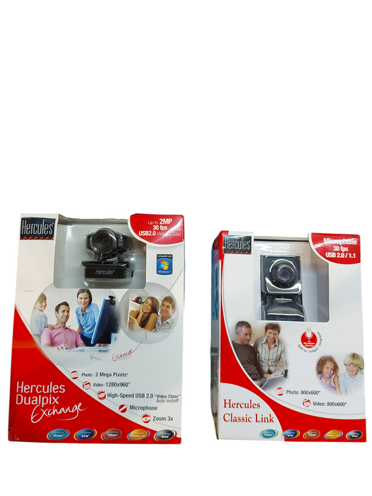 Lot 2x Hercules Webcam | Dualpix Exchange | Classic Link - Read description