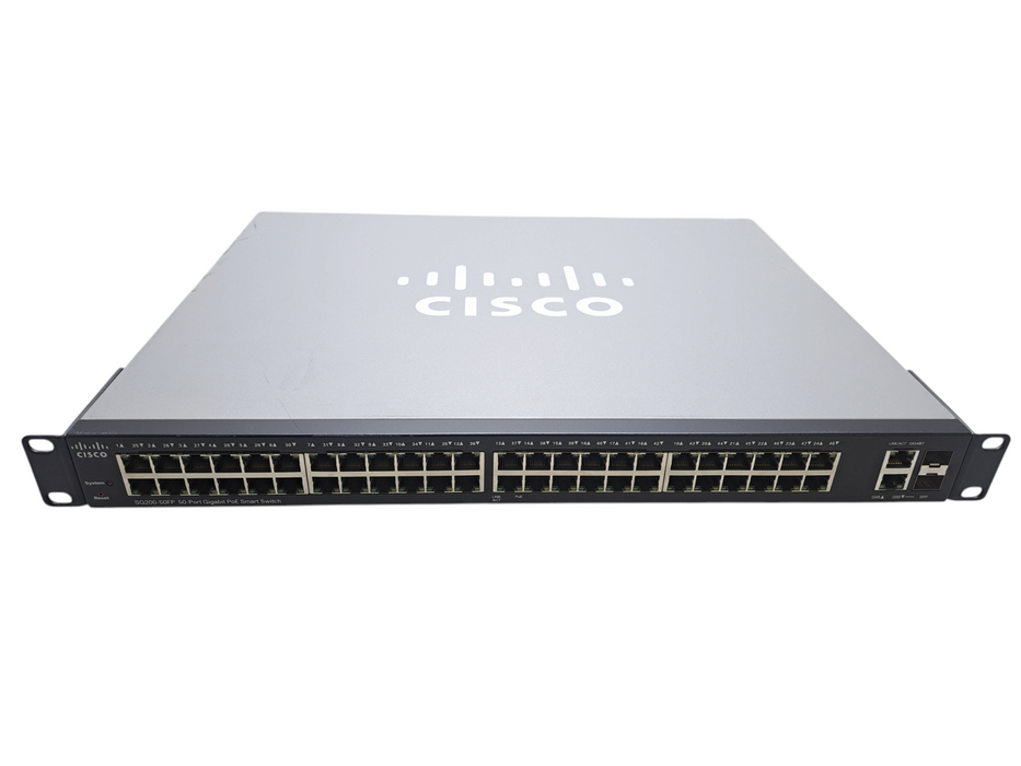 Cisco SG200-50FP 50-Port Gigabit PoE Smart Network Switch )