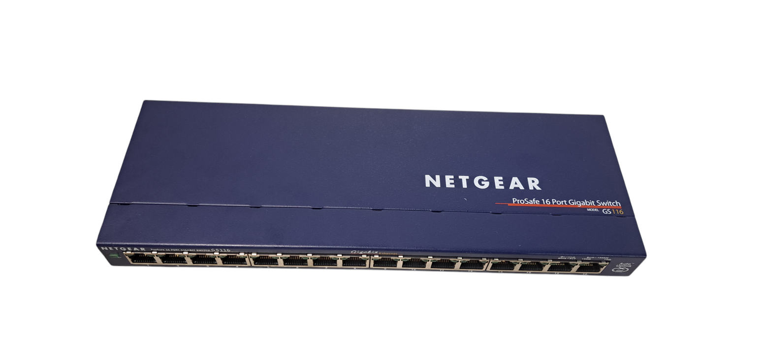 NETGEAR GS116 16-Port Ethernet Switch with ADAPTER