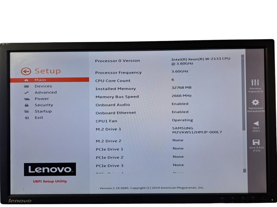 Lenovo P520c | Xeon W-2133 @3.60GHz , 32GB DDR4, Quadro M2000, 512GB NVMe