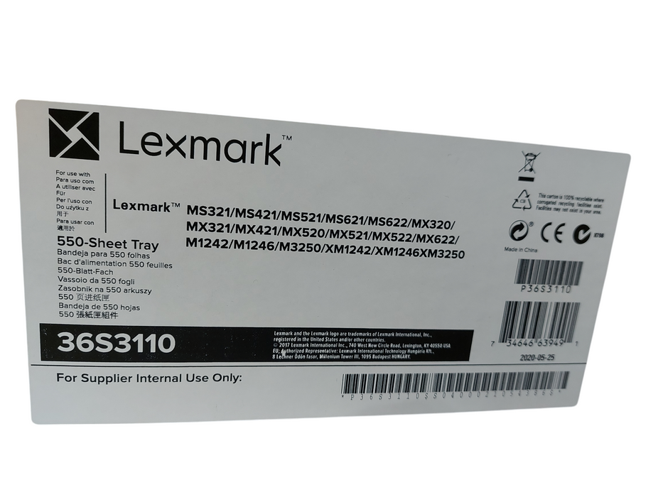 Lexmark 550 Sheet Tray 36S3110 New Open Box for use MS321/MS421/MS521/MS621 =