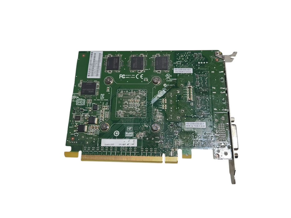 NVIDIA QUADRO 2000 1GB GDDR5 Graphics Card - 2x DP 1x DVI