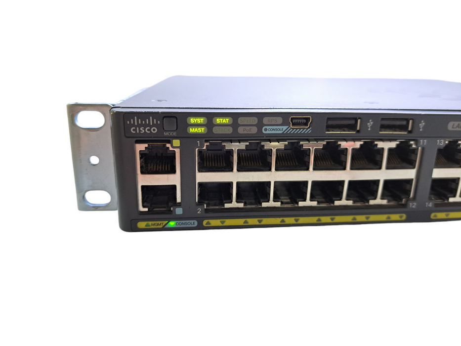 Cisco WS-C2960X-48LPS-L V04 | 48-Port Gigabit PoE+ 370W Switch | 4x SFP