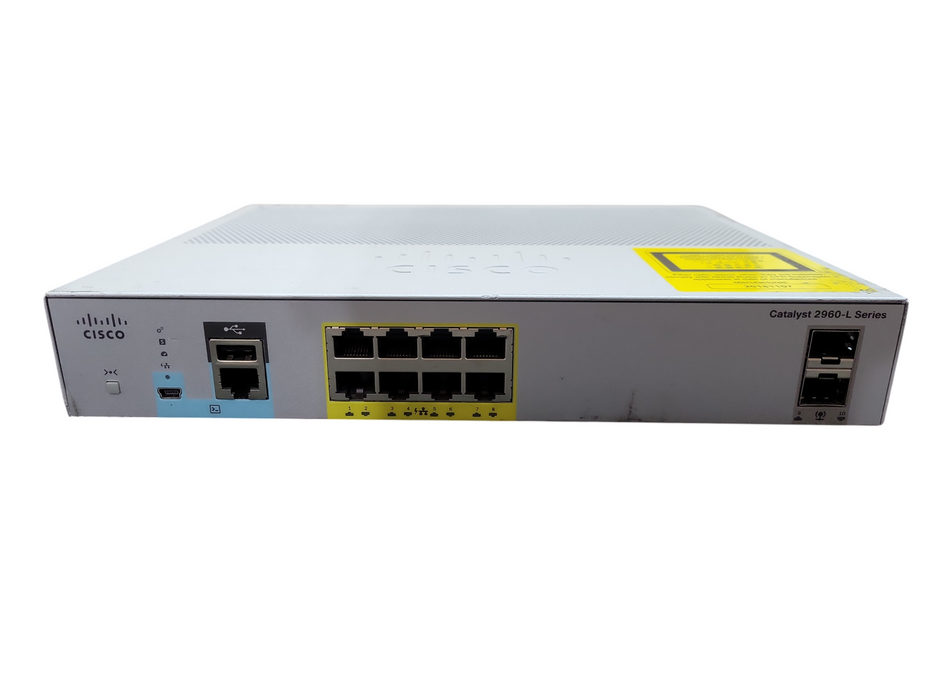 Cisco WS-C2960L-8PS-LL | 8-Port Gigabit PoE+ 2x SFP Silent Managed Switch !