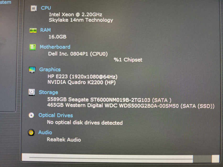 Dell Precision 7820, Xeon Gold 5120 2.20GHz 16GB 950W PSU, 500GB SSD + 6TB  _